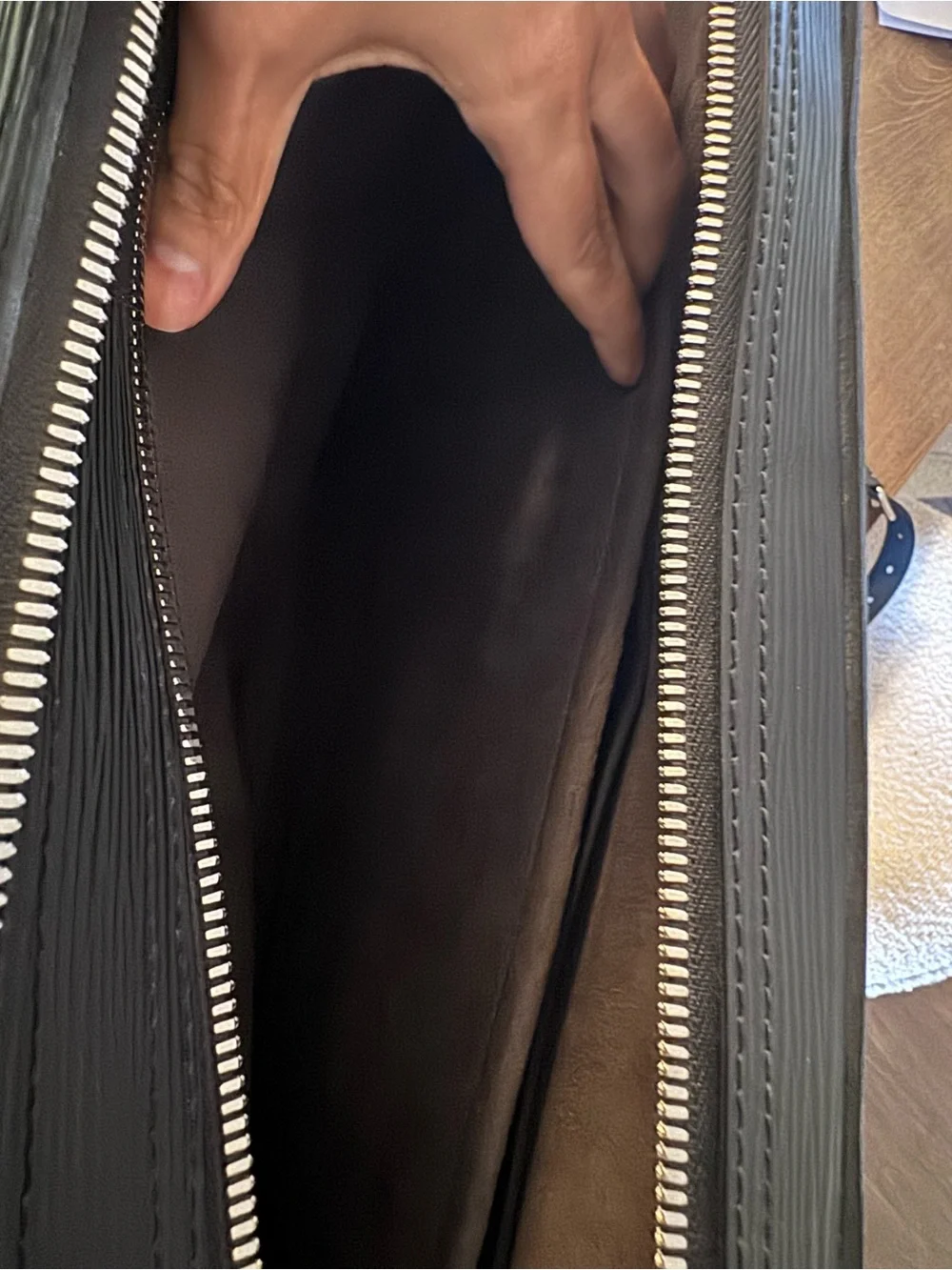 Louis Vuitton Dark Gray Epi Leather Business Tote